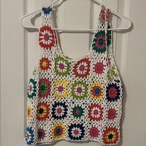 Anna & Ava Multicolor Crochet Tank Top
